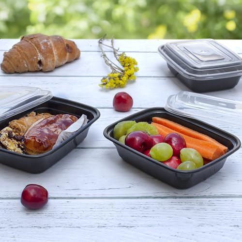 GUSTO 12 oz -1 Compartment Meal Prep Containers with Lids – [50 Count] Reusable, Microwaveable, Dishwasher & Freezer Safe, BPA-Free Food Storage Boxes for Portion Control (Formerly Comfy Package) - My Kitchen Products
