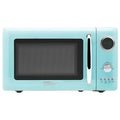 Haden 700 Watt 0.7 Cubic Foot Microwave Oven with Digital Controls, Defrost, and Instant Start Countertop Small Appliance, Turquoise/Chrome - My Kitchen Products