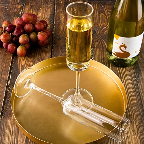 HAKEEMI Champagne Flutes Set of 12, 6 oz Champagne Glasses, Modern Sparkling Wine Glasses - My Kitchen Products