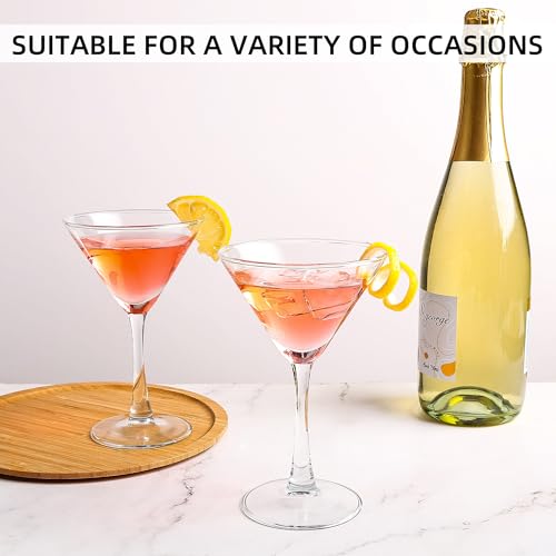 HAKEEMI Martini Glasses Set of 7, 6 OZ Cocktail Glasses for Espresso Martini, Drinking Glasses for Frozen Drinks - My Kitchen Products