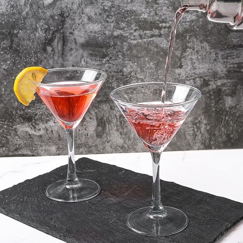 HAKEEMI Martini Glasses Set of 7, 6 OZ Cocktail Glasses for Espresso Martini, Drinking Glasses for Frozen Drinks - My Kitchen Products