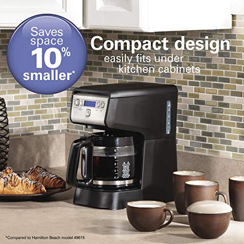 Hamilton Beach 12 Cup Compact Programmable Drip Coffee Maker - My Kitchen Products