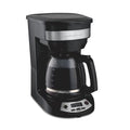 Hamilton Beach 12 Cup Programmable Drip Coffee Maker Machine, Regular & Bold Brew Options, Auto Pause and Pour, Glass Carafe, Black with Stainless Accents (46299J) - My Kitchen Products