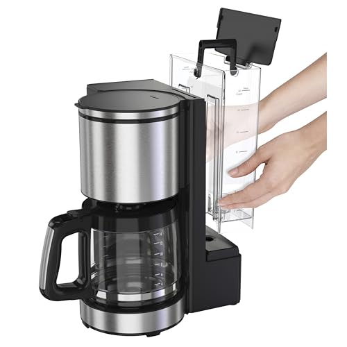 Hamilton Beach 14 Cup Programmable Coffee Maker with Easy Measure Light Up Reusable Filter, Removable 70 Oz. Water Reservoir, Black and Stainless Steel - My Kitchen Products