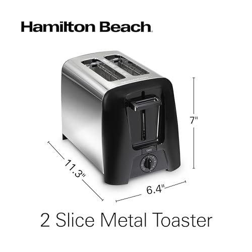 Hamilton Beach 2 Slice Toaster with Extra Wide Slots, Shade Selector, Auto-Shutoff, Cancel Button and Toast Boost, Black - My Kitchen Products