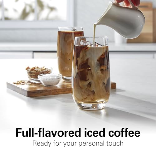 Hamilton Beach 2-Way 12 Cup Programmable Drip Hot and Iced Coffee Maker & Single Serve Coffee Machine, AquaFlow Showerhead, Glass Carafe, Auto Pause and Pour, Black (47500J) - My Kitchen Products