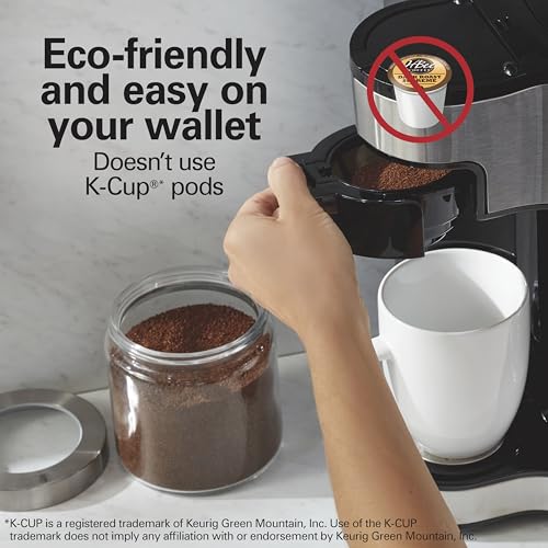 Hamilton Beach 2-Way Programmable Coffee Maker, 12 Cup Glass Carafe And Single Serve Coffee Maker, Black with Stainless Steel Accents, 49980RG - My Kitchen Products