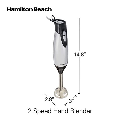 Hamilton Beach 4-in-1 Electric Immersion Hand Blender with Handheld Blending Stick, Whisk + 3-Cup Food & Vegetable Chopper Bowl, 2-Speeds, 225 Watts, Silver and Stainless Steel (59765) - My Kitchen Products