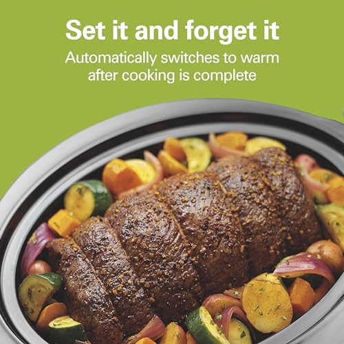 Hamilton Beach 4 Quart Programmable Slow Cooker with Flexible Easy Programming, 5 Cooking Times, Dishwasher-Safe Crock & Lid, Silver (33443) - My Kitchen Products