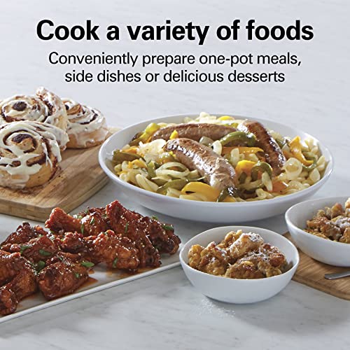 Hamilton Beach 4-Quart Slow Cooker with 3 Cooking Settings, Dishwasher-Safe Stoneware Crock & Glass Lid, Stainless Steel (33140G) - My Kitchen Products