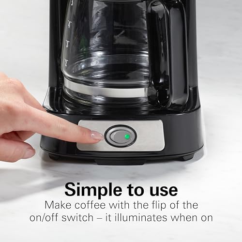 Hamilton Beach 5 Cup Drip Coffee Maker with Easy FrontFill Basket, Compact Design, Works with Smart Plugs, Glass Carafe, Auto Pause and Pour, Black & Stainless Steel (46112) - My Kitchen Products