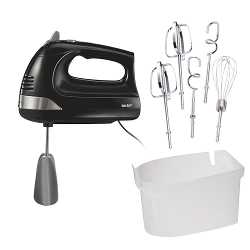 Hamilton Beach 6-Speed Electric Hand Mixer with Whisk, Dough Hooks and Easy Clean Beaters, Powerful 275 Watt Motor, Snap-On Storage Case, Black - My Kitchen Products