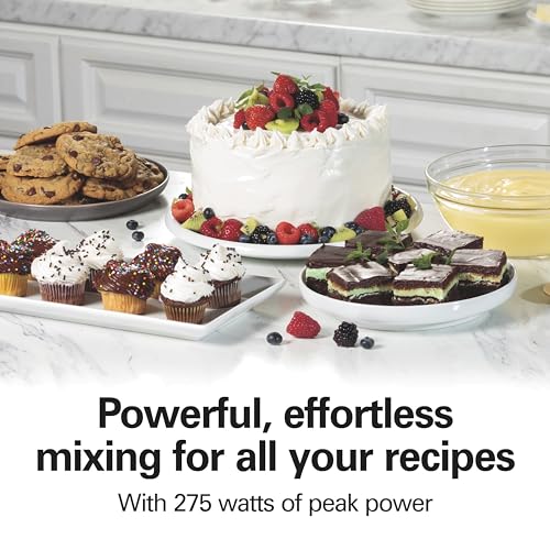 Hamilton Beach 6-Speed Electric Hand Mixer with Whisk, Dough Hooks and Easy Clean Beaters, Powerful 275 Watt Motor, Snap-On Storage Case, Black - My Kitchen Products