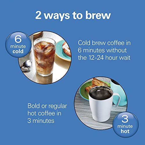 Hamilton Beach Convenient Craft Rapid Cold and Hot Brew Coffee Maker, 16 oz. Single Serve Grounds Brewer, White (42500) - My Kitchen Products
