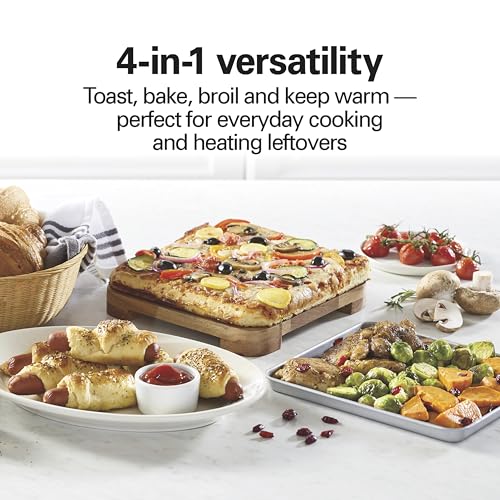 Hamilton Beach Countertop Toaster Oven & Pizza Maker Large 4-Slice Capacity, Stainless Steel (31401) - My Kitchen Products