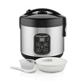 Hamilton Beach Digital Programmable Rice Cooker & Food Steamer, 8 Cups Cooked (4 Uncooked), With Steam & Rinse Basket, Stainless Steel (37518) - My Kitchen Products