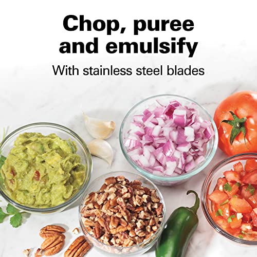 Hamilton Beach Electric Vegetable Chopper & Mini Food Processor, 3-Cup, 350 Watts, for Dicing, Mincing, and Puree, Black (72850) - My Kitchen Products
