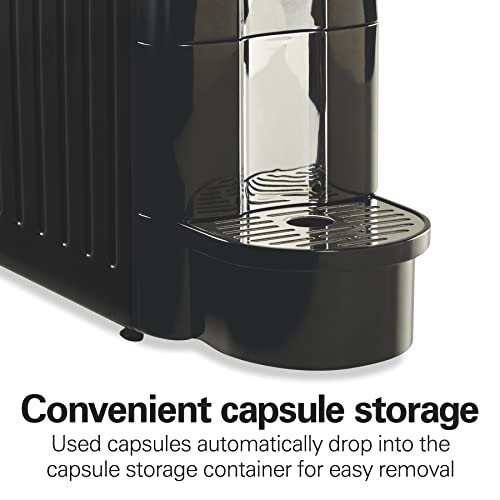 Hamilton Beach Espresso Machine, Compatible with Nespresso Pods, Single Serve Coffee Maker, Powerful Italian 19 Bar Pump, 22 oz. Water Reservoir, Custom Cup Size, Holds 13 Capsules, Black (40726) - My Kitchen Products