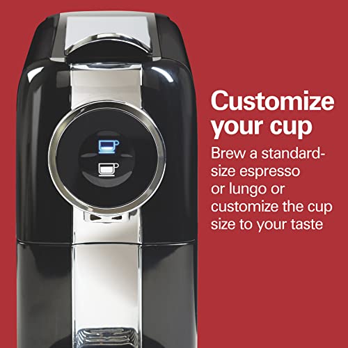 Hamilton Beach Espresso Machine, Compatible with Nespresso Pods, Single Serve Coffee Maker, Powerful Italian 19 Bar Pump, 22 oz. Water Reservoir, Custom Cup Size, Holds 13 Capsules, Black (40726) - My Kitchen Products