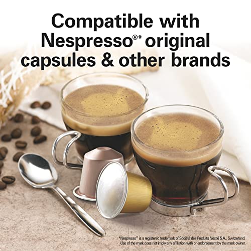 Hamilton Beach Espresso Machine, Compatible with Nespresso Pods, Single Serve Coffee Maker, Powerful Italian 19 Bar Pump, 22 oz. Water Reservoir, Custom Cup Size, Holds 13 Capsules, Black (40726) - My Kitchen Products