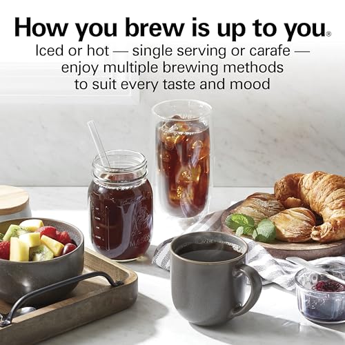 Hamilton Beach FlexBrew Advanced 5-in-1 Programmable 12 Cup Drip and Single Serve Hot & Iced Coffee Maker with Movable 60 oz. Water Reservoir, Fast Brewing, Black R49965 (Renewed) - My Kitchen Products