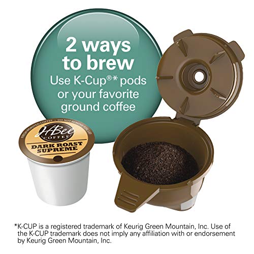 Hamilton Beach FlexBrew Single-Serve Coffee Maker with Milk Frother Compatible with K-Cup Pods and Grounds, 1cups, Black (49949) - My Kitchen Products