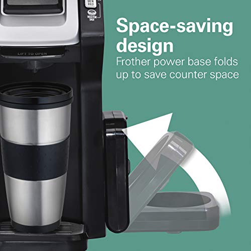 Hamilton Beach FlexBrew Single-Serve Coffee Maker with Milk Frother Compatible with K-Cup Pods and Grounds, 1cups, Black (49949) - My Kitchen Products