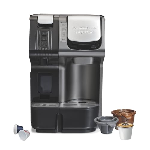 Hamilton Beach FlexBrew Trio 2-Way Coffee Maker, Compatible with K-Cup Pods or Grounds, Combo, Single Serve & Espresso Machine with 19 Bar Pump, 56 oz. Removable Reservoir, Black - My Kitchen Products