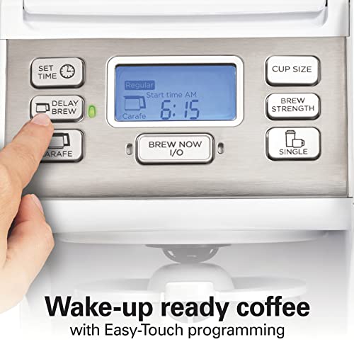 Hamilton Beach FlexBrew Trio 2-Way Coffee Maker, Compatible with K-Cup Pods or Grounds, Combo, Single Serve & Full 12 Cup Coffee Pot, White, Fast Brewing, Removeable Reservoir - My Kitchen Products