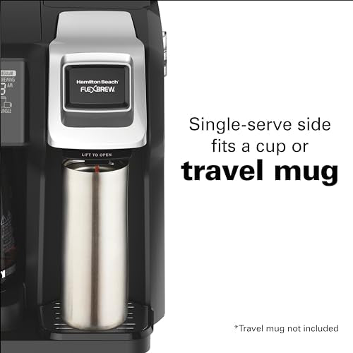 Hamilton Beach FlexBrew Trio 2-Way Coffee Maker, Compatible with K-Cup Pods or Grounds, Combo, Single Serve & Full 12c Pot, Black - My Kitchen Products