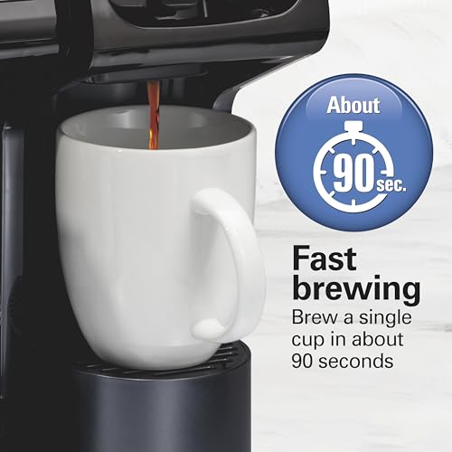 Hamilton Beach FlexBrew Trio 2-Way Coffee Maker, Compatible with K-Cup Pods or Grounds, Combo, Single Serve & Full 12c Pot, Black - Fast Brewing (49902) - My Kitchen Products