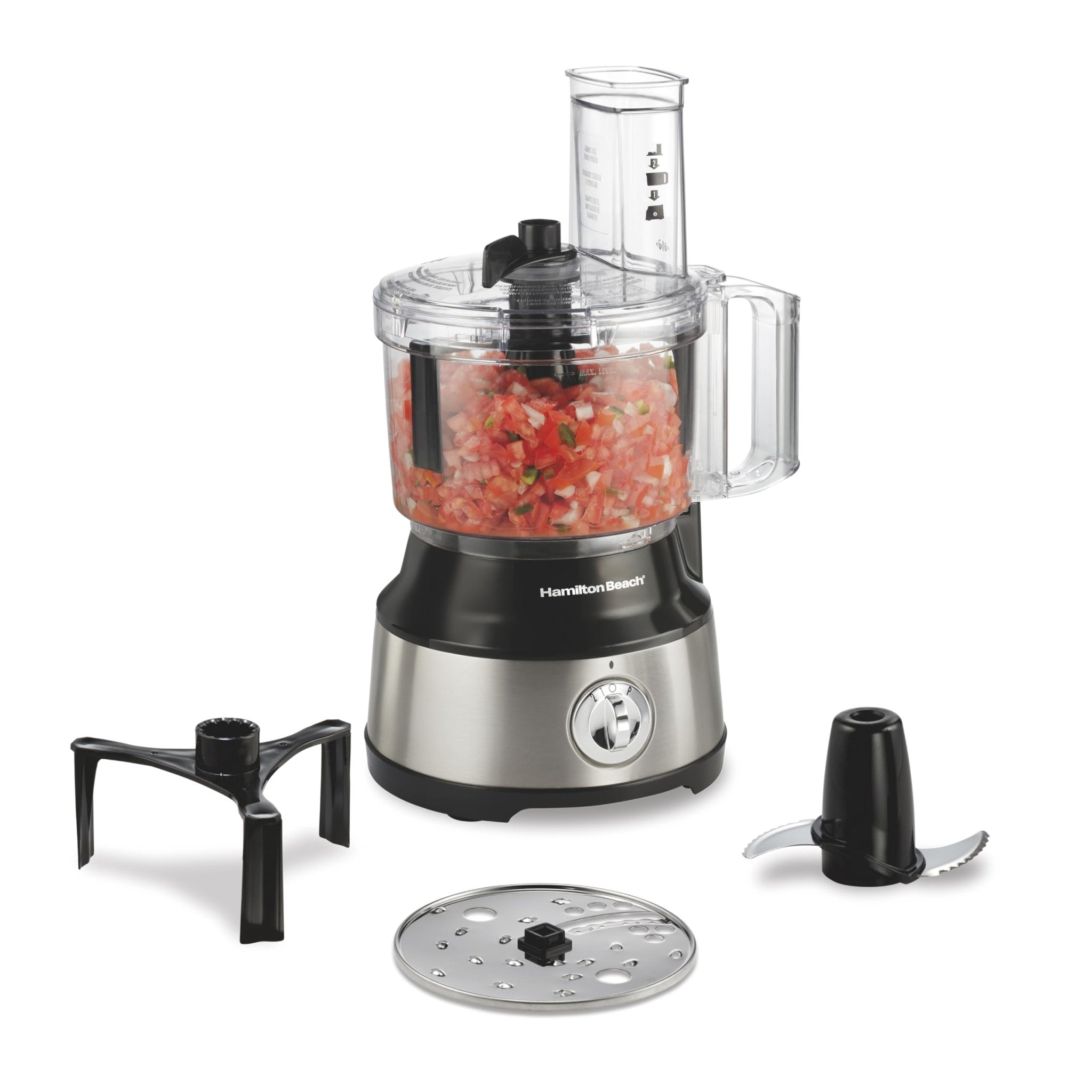 Hamilton Beach Food Processor & Vegetable Chopper for Slicing, Shredding, Mincing, and Puree, 10 Cups + Easy Clean Bowl