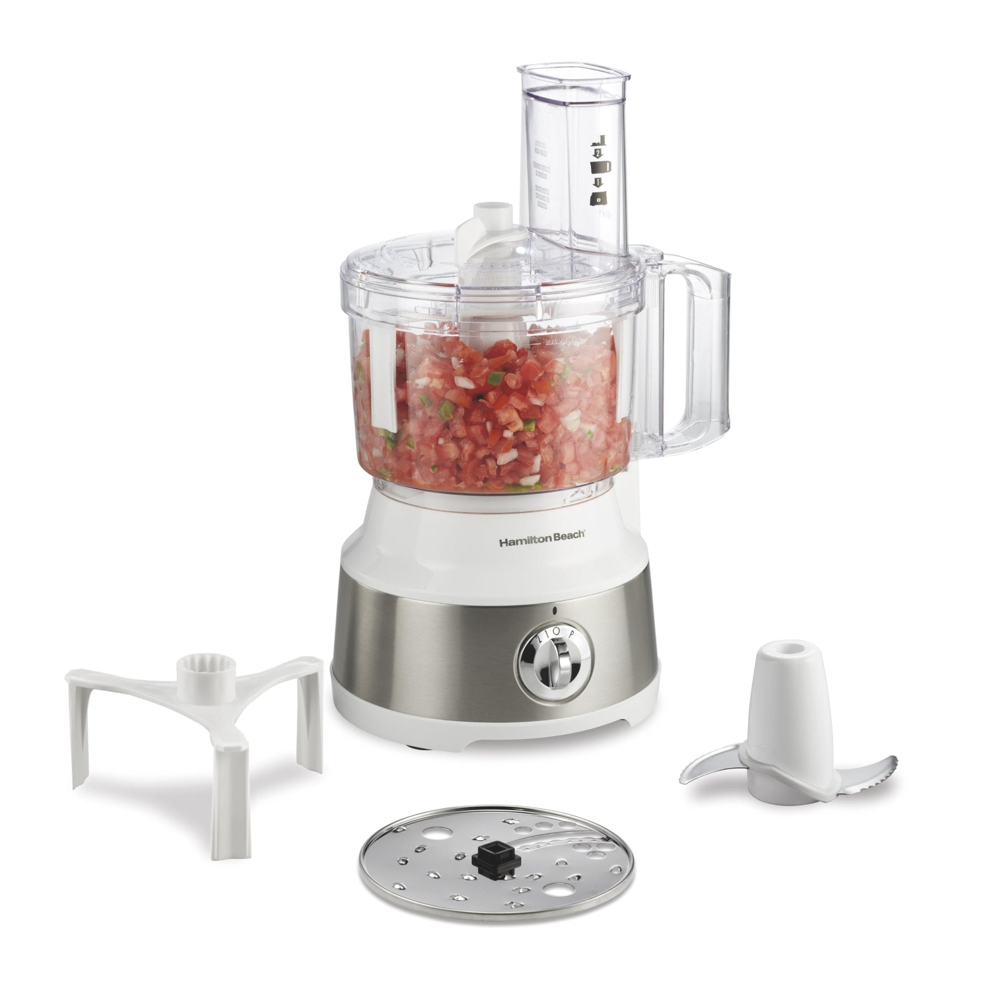 Hamilton Beach Food Processor & Vegetable Chopper for Slicing, Shredding, Mincing, and Puree, 10 Cups + Easy Clean Bowl