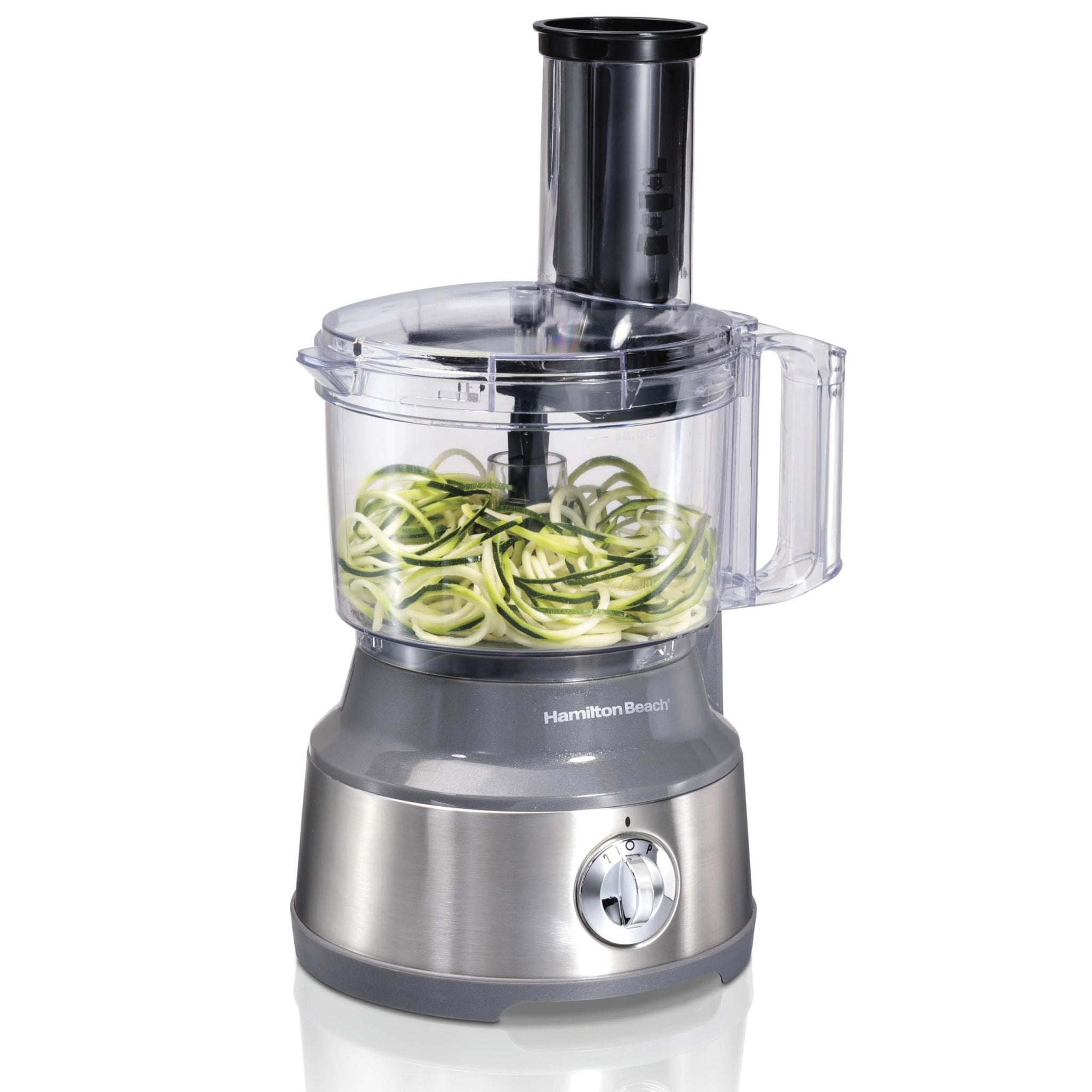 Hamilton Beach Food Processor & Vegetable Chopper for Slicing, Shredding, Mincing, and Puree, 10 Cups + Veggie Spiralizer