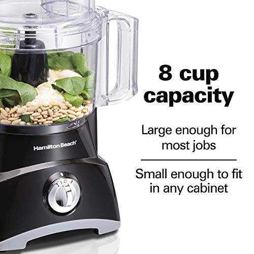 Hamilton Beach Food Processor & Vegetable Chopper for Slicing, Shredding, Mincing, and Puree, 8 Cup, Black - My Kitchen Products