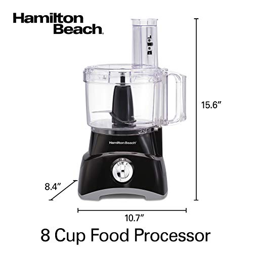 Hamilton Beach Food Processor & Vegetable Chopper for Slicing, Shredding, Mincing, and Puree, 8 Cup, Black - My Kitchen Products