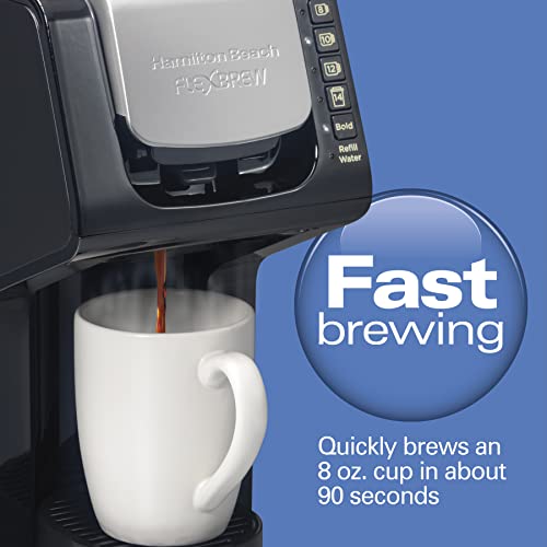 Hamilton Beach Gen 4 FlexBrew Single-Serve Coffee Maker with Removable Reservoir, Compatible with Pod Packs and Grounds, 50 oz., 4 Fast Brewing Options, Black - My Kitchen Products