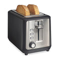 Hamilton Beach Gourmet 2 Slice Slot Toaster with Extra Long & Wide Slots, Sure-Toast Technology, Shade Selector with 7 Browning Levels, Bagel Setting, Matte Black and Stainless Steel (22996) - My Kitchen Products