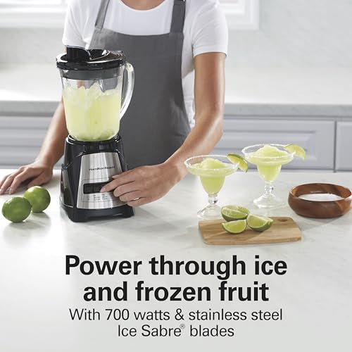 Hamilton Beach Power Elite Wave Action Blender For Smoothies, 40 Oz Glass Jar, 12 Functions Including Puree, Crush Ice, 700 Watts - Black (58148A) - My Kitchen Products