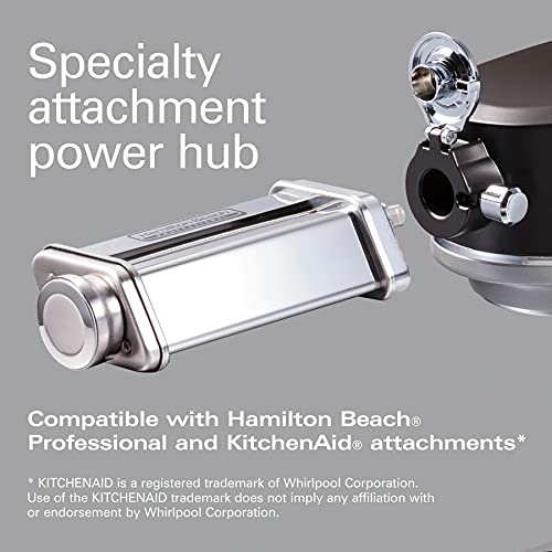 Hamilton Beach Professional All-Metal Stand Mixer with Specialty Attachment Hub, 5 Quart Bowl, 12 Speeds, Includes Flat Beater, Dough Hook, Whisk (63240) - My Kitchen Products