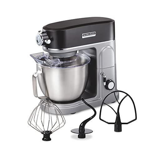 Hamilton Beach Professional All-Metal Stand Mixer with Specialty Attachment Hub, 5 Quart Bowl, 12 Speeds, Includes Flat Beater, Dough Hook, Whisk (63240) - My Kitchen Products