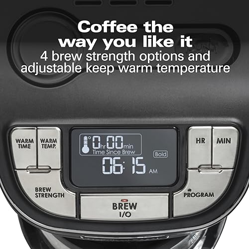 Hamilton Beach Professional Programmable Drip Coffee Maker, 12 Cup Capacity Ergonomic Carafe, 60oz Removable Reservoir,120 volts, Brushed Metal (49500) - My Kitchen Products