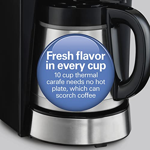 Hamilton Beach Programmable Drip Coffee Maker with 10 Cup Thermal Carafe - My Kitchen Products