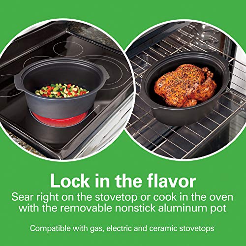 Hamilton Beach Programmable Slow Cooker with 6 Quart Stovetop-Safe Sear & Cook Crock & Travel Lid Lock for Portable Transport, Silver (33663) - My Kitchen Products