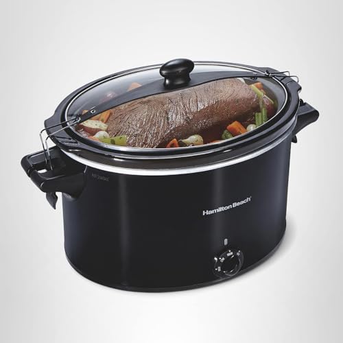 Hamilton Beach Slow Cooker, Extra Large 10 Quart, Stay or Go Portable With Lid Lock, Dishwasher Safe Crock, Black (33195) - My Kitchen Products