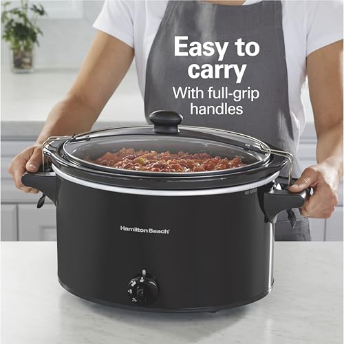 Hamilton Beach Slow Cooker, Extra Large 10 Quart, Stay or Go Portable With Lid Lock, Dishwasher Safe Crock, Black (33195) - My Kitchen Products