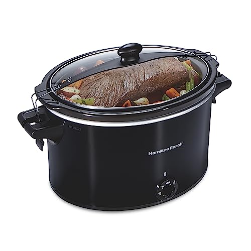 Hamilton Beach Slow Cooker, Extra Large 10 Quart, Stay or Go Portable With Lid Lock, Dishwasher Safe Crock, Black (33195) - My Kitchen Products
