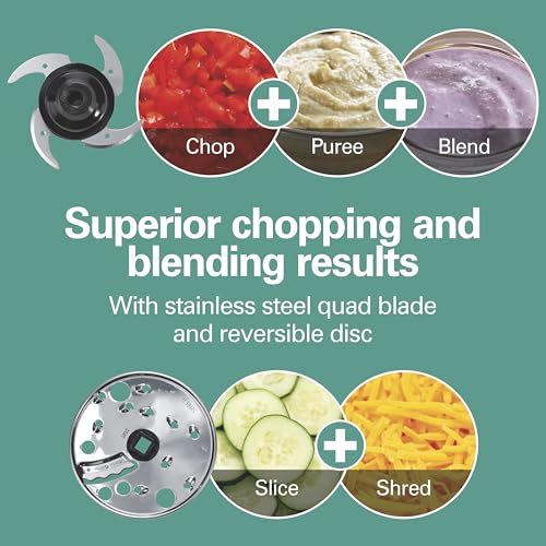 Hamilton Beach Stack & Snap 4-Cup Mini Food Processor & Vegetable Chopper, 250 Watts, for Slicing, Shredding, and Puree, Black (70510) - My Kitchen Products