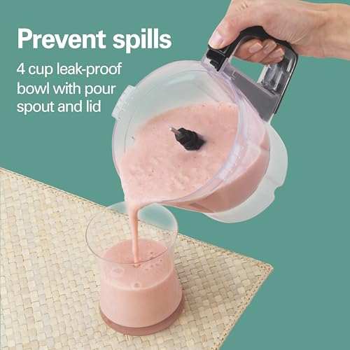Hamilton Beach Stack & Snap 4-Cup Mini Food Processor & Vegetable Chopper, 250 Watts, for Slicing, Shredding, and Puree, Black (70510) - My Kitchen Products