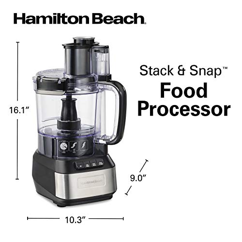 Hamilton Beach Stack & Snap Food Processor, 12 Cup Capacity, R70727 (Renewed) - My Kitchen Products